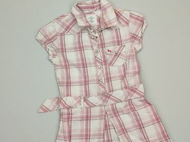 sukienka koszulowa w kratę: Sukienka, H&M, 8 lat, 122-128 cm, stan - Dobry