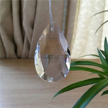 химчистка кристалл: Кулон подвеска прозрачный для люстры "Журавлик" (кристалл К9)