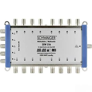 Aksesoari za TV i video: Schwaiger SEW 516 – SAT multiswitch 5×16 - Ulazi: 5 (4× SAT iz — 2