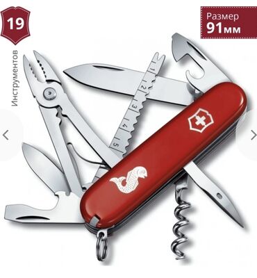 нож штык: Оригинальный швейцарский нож мультитул VICTORINOX ANGLER Б/У