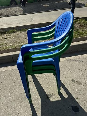 уличные кресла: Пластиковые стулья с подлокотниками, уличные/садовые. - Материал — 3
