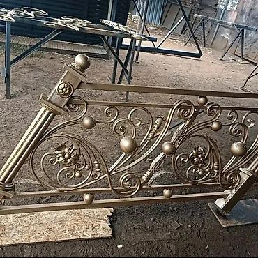 Готовые перила: Готовые перила, Материал: Кованное железо, Для крыльца — 20