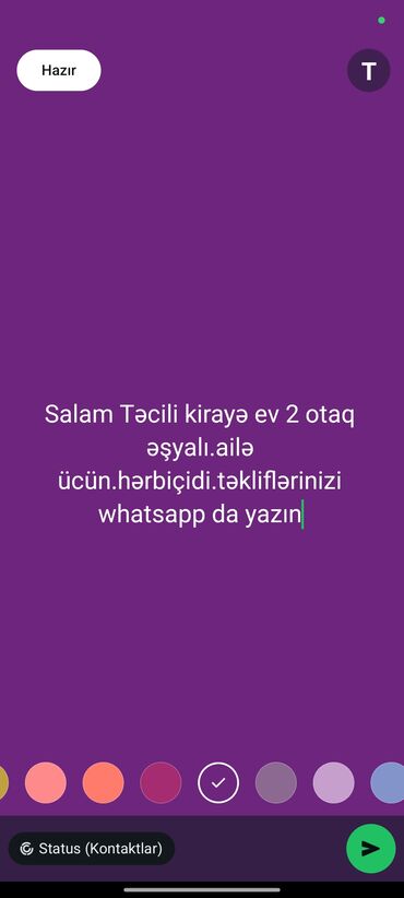 Продажа квартир: Salam Təcili .kirayə ev axtarılır 2 otaq əşyalı Ailədi