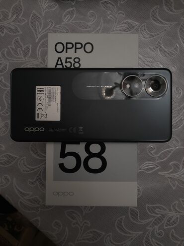 telefon satışı işlənmiş: Oppo A58 4G, 128 GB, rəng - Boz, Sensor, Barmaq izi, İki sim kartlı