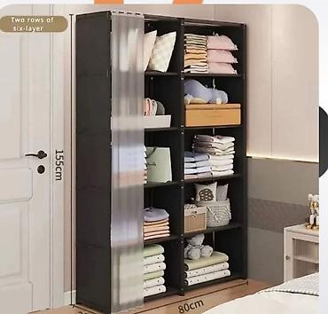 komode forma: Modularni ormar/regał za odlaganje – dvoredni, šest nivoa - — 1