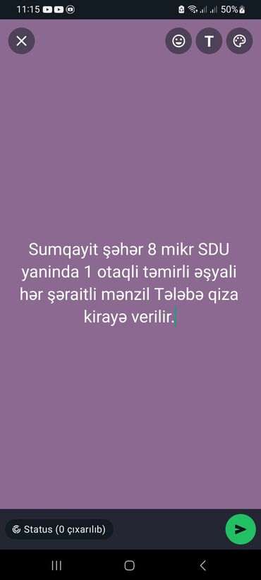 2 ci mikrorayon kiraye evler: Sumqayit şəhər 8 ci mkr 5/2 də tam əşyali hər şəraitli mənzil kirayə