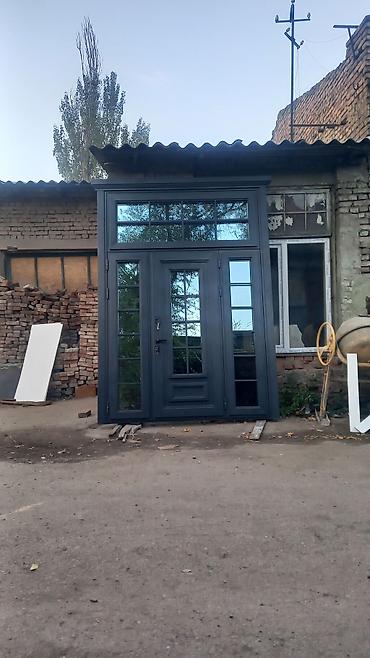 Двери для домов и квартир: Двери для домов и квартир, Бронированная, Одностворчатая, Кыргызстанская, Со стеклом, цвет - Фиолетовый — 7