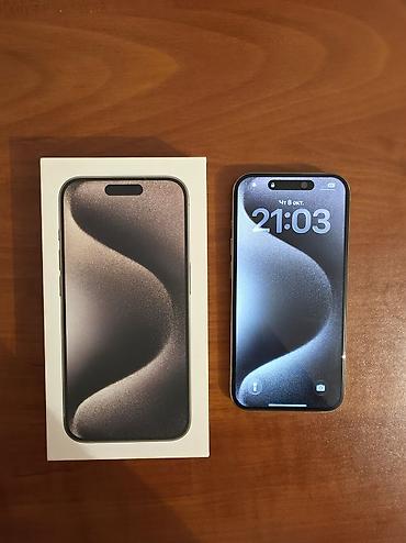 catv elaqe: IPhone 15 Pro, White Titanium, Face ID — 2