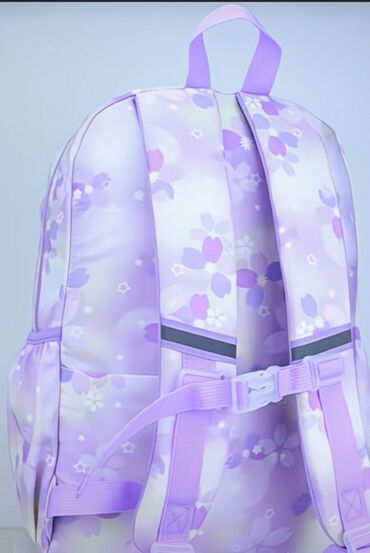 Туристические рюкзаки: Фиолетовый, розовый, голубой детский рюкзак с изображением персонажей — 14