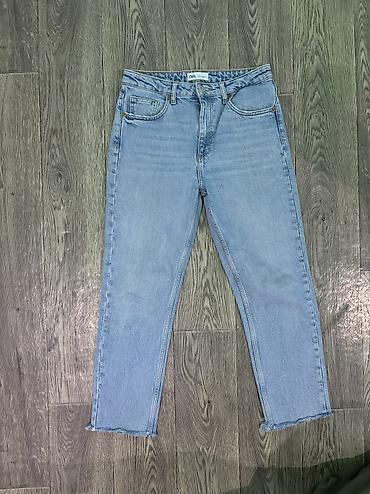 капсулы чакшир: Джинсы, Прямые, Zara basic, Средняя талия, Стрейч, S, M — 4