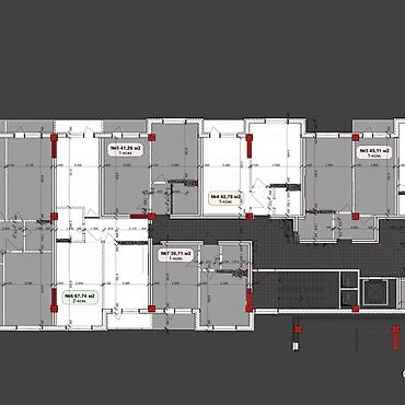 Продажа квартир: 1 комната, 41 м², ул. Баха Элитка, 9 этаж, ПСО (под самоотделку) — 3