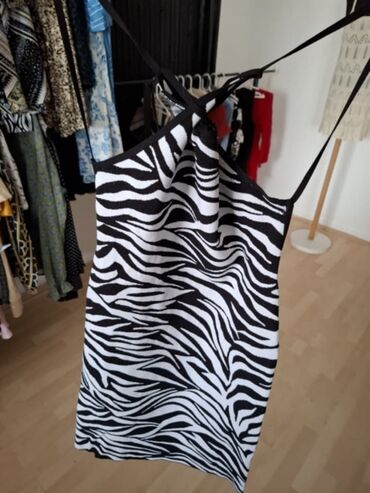 haljine od rebrastog pamuka: Bershka XS (EU 34), color - Multicolored, Cocktail, With the straps