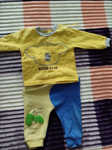 Dəstlər: Uşaq geyimləri dəsti - Krem rəngli uzunqol bodi: ön hissədə şirin — 11