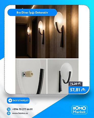 Все для дома и сада: 🔥 Bra Divar İşığı Dekorativ ✅ Marka: No Brand ⁠✅ Lampa: G9 ✅ — 1