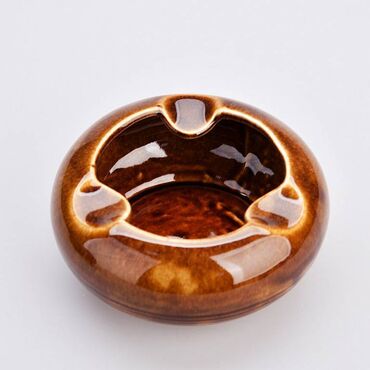 керамические посуды: Пепельница керамическая, интерьерная, диаметр 12 см. Отлично