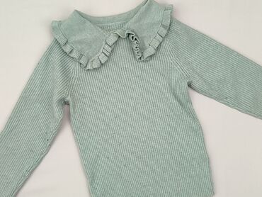 szerokie zielone spodnie: Sweater, 3-4 years, 98-104 cm, condition - Fair