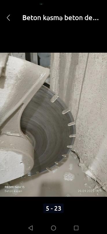 plastik qapi pencere setkasi: Beton kəsmə və deşmə xidməti - Dəqiq və təmiz kəsim: divar, döşəmə və — 3