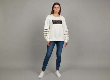 bluza w paski mohito: Світшот жіночий, розмір L