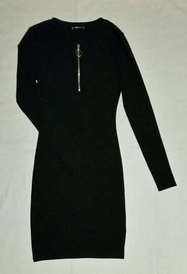 haljina pamuk: S (EU 36), M (EU 38), bоја - Crna, Drugi stil, Dugih rukava