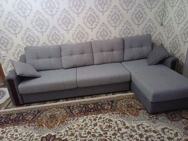 ами мебель кухонный угловой диван николетти: Угловой диван, цвет - Серый, Б/у