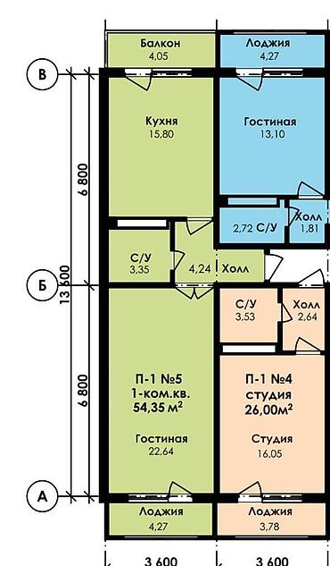 квартиры аалам строй: 2 комнаты, 53 м², Технопарк 108 серия, 6 этаж, Дизайнерский ремонт — 8