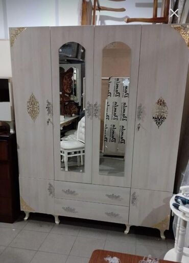 Dolablar: Yeni, Açılan, 4 qapılı Düz dolab, Qarderob, paltar dolabı, Azərbaycan — 2