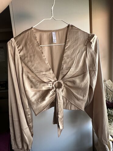 waikiki ženske bluze: XS (EU 34), Polyester, Single-colored, color - Gold