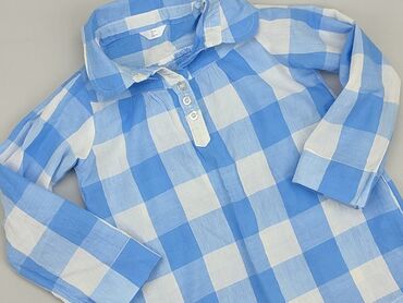 długie jeansy: Shirt 2-3 years, condition - Good, pattern - Cell, color - Light blue