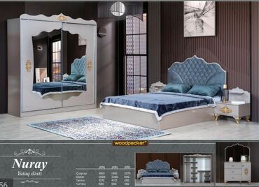 nur mebel: Двуспальная кровать, Шкаф, Трюмо, 2 тумбы, Турция, Новый