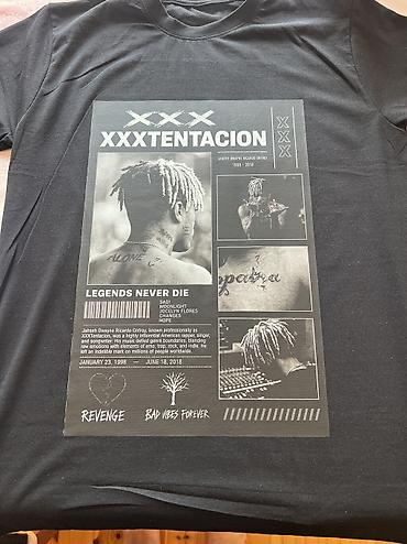 kişi geyimi: Xxx tentacion basqılı köynək L razmer Metrolara çatdırılma var yeni — 3