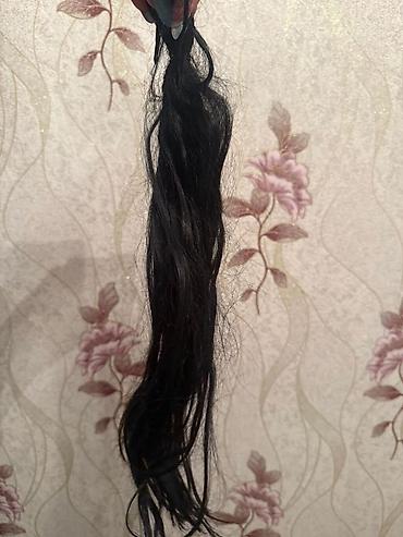 Təbii qara saç dəstəsi, bir dəfə istifadə olunub - Material: 100%