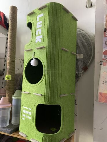 кукольный дом купить: Игровой домик-башня для кошек из войлока (зеленый). - Многоуровневая