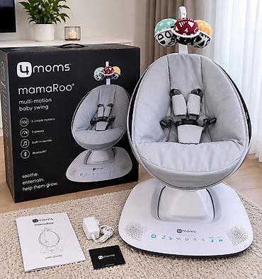 Детские шезлонги: Электронное кресло-качалка (укачивающий центр) 4moms mamaRoo — это — 1