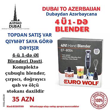 4‑ü 1‑də əl blenderi dəsti – EURO WOLF EF‑8004 Xüsusiyyətlər: - 350W