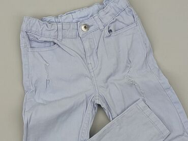 spodnie z wycięciem: Material trousers, Little kids, 8 years, 122/128, condition - Very good