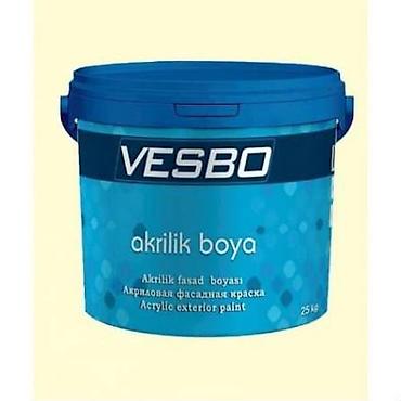 divar peci: Akril Fasad üçün boya, 25 kq, rəng - Ağ, Suya davamlı — 1