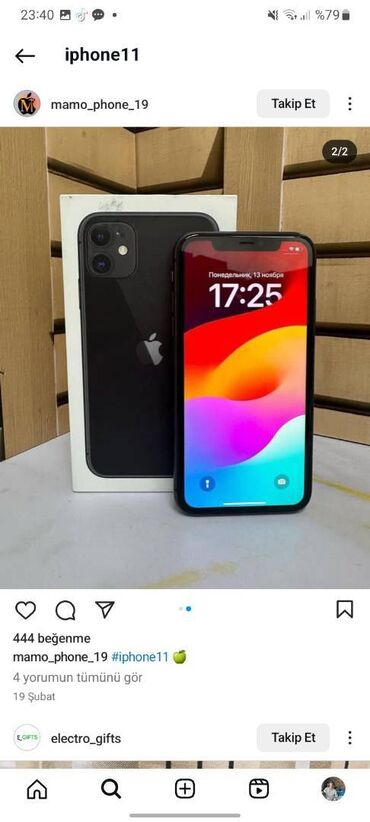 iphone 11 faizsiz kredit: IPhone 11, 128 GB, Qara