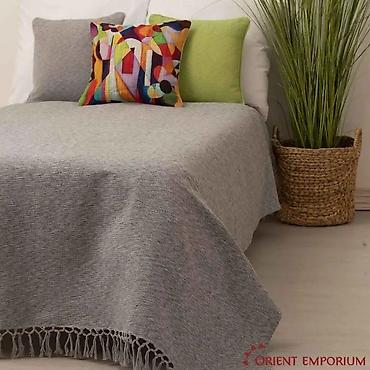 Ćebad i pokrivači: Prekrivač za krevet – jednostavan tkan, sa resama na ivicama - — 13