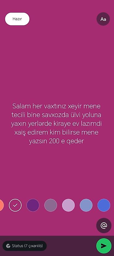 lökbatan kirayə ev: Axtarıram: Kirayə ev Məkan tələbi: - Binə Savxozda, Ülvi yoluna yaxın — 1