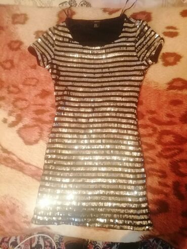 детское платье в горошек: M (EU 38), цвет - Серебристый