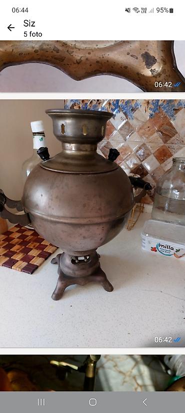 elektrik yorgan: Sovet istehsalı elektrikli samovar - Material: pirinç/kupfer ərintisi — 2