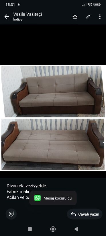 Divan, İşlənmiş, Çatdırılma yoxdur