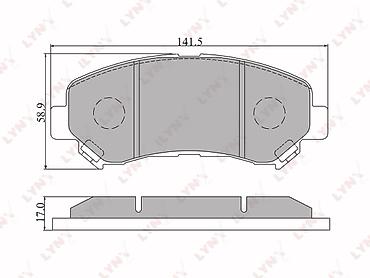 on panel: LYNXauto Ön Əyləc Bəndi (Naklatka) BD-5711 NISSAN, SUZUKI OEM — 2