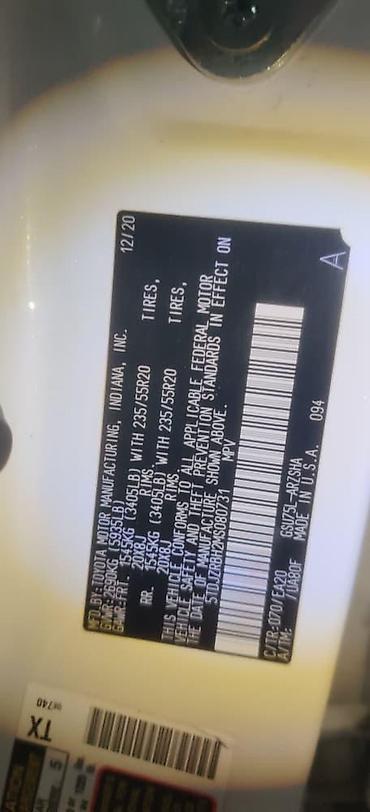 Toyota: Toyota Highlander: 2021 г., 3.5 л, Автомат, Бензин, Кроссовер — 10