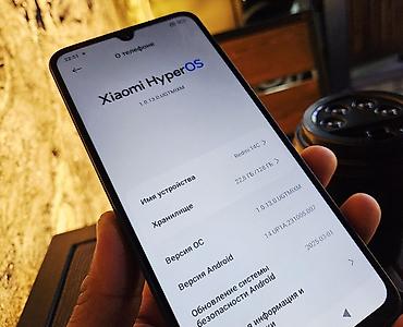 note 14: Redmi, Redmi 14C, Б/у, 128 ГБ, цвет - Черный, 1 SIM, 2 SIM — 3