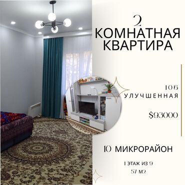 Продажа участков: 2 комнаты, 57 м², 106 серия улучшенная, 1 этаж, Евроремонт