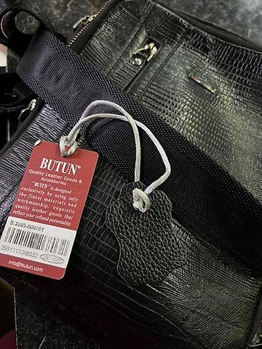 китайская сумка: Сумка через плечо BUTUN, натуральная кожа с тиснением под рептилию — 1