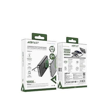 black: 🔋 Power Bank ACEFAST M11 — 30W PD + Qi2 Magnetic (Black) Будущее — 6