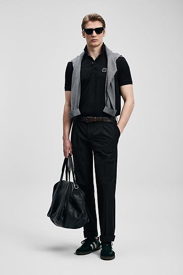 lufian: Lufian polo köynəyi – qara rəng - Minimalist dizayn, sinə hissəsində — 6
