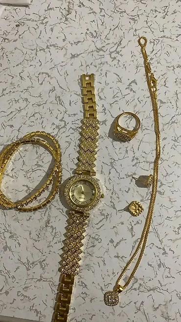 Setovi nakita: Luksuzni set nakita sa ručnim satom – ženski komplet Sadržaj seta: - — 8